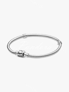 Pandora Moments Barrel Clasp Snake Chain Bracelet